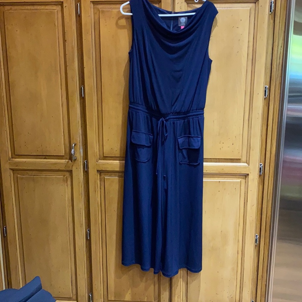 Vince Camuto Navy blue romper size M .